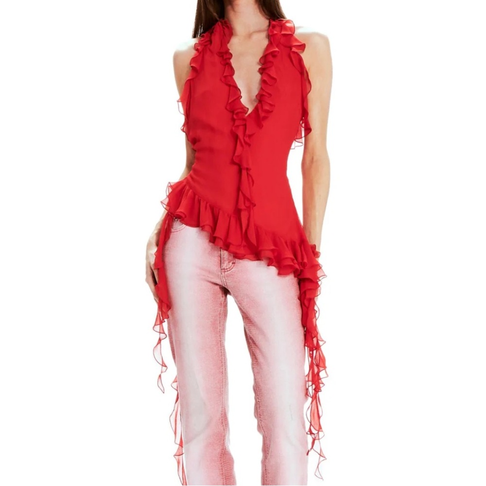 Mirae Paris Joya Blouse Top in Rogue